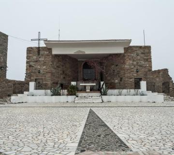 SANTUARIO DE LA VIRGEN DE MONTEAGUD DESDE ULEILA DEL CAMPO (CIRCULAR,S. DE FILABRES) 